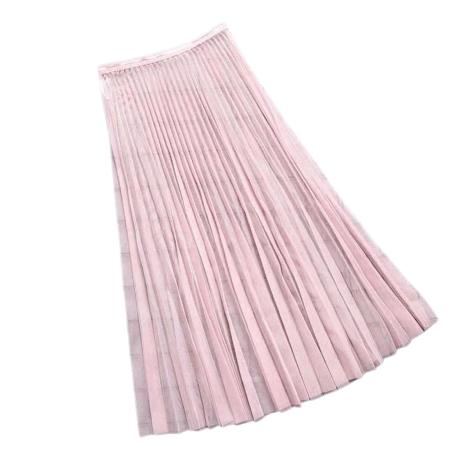 Minifalda Falda Elegante De Malla Las Mujeres Midi Cintura Alta Tulle Encaje En Capas Fluy Verano La Playa Fiesta Traje Estilo Chic-Lace White-One Size