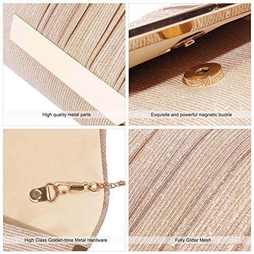 Glitter Clutch Purses for Women Evening Bags and Clutches Flap Envelope Handbags Formal Wedding Party Prom Purse - Image 5