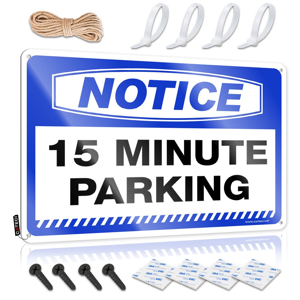 Man Cave Signs For Men Notice 15 Minute Parking Tin Sign Bar Stuff For Man Cave Metal Signs For Bar(30X40CM)