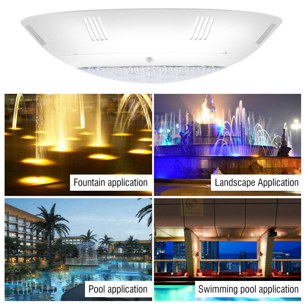 Wodoodporna Lampa Basenowa LED o Mocy 18 W z Pilotem do Użytku Pod wodą - Wielokolorowe światło ABS, 300 X 65 Mm, Energooszczędne
