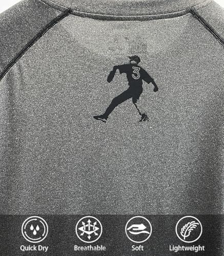 Custom Men's Youth Lightweight Baselayer Crew Top Baseball Undershirt4