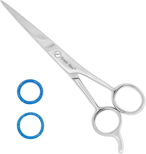 Miniatura 8 de Green Max Tijeras de peluquería para cortar el cabello, cuchillas afiladas, borde de afeitar, acero inoxidable para peluquería, tijeras afiladas