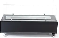 Lareira Ecológica Portátil Preta A Álcool Ou Etanol 60 cm