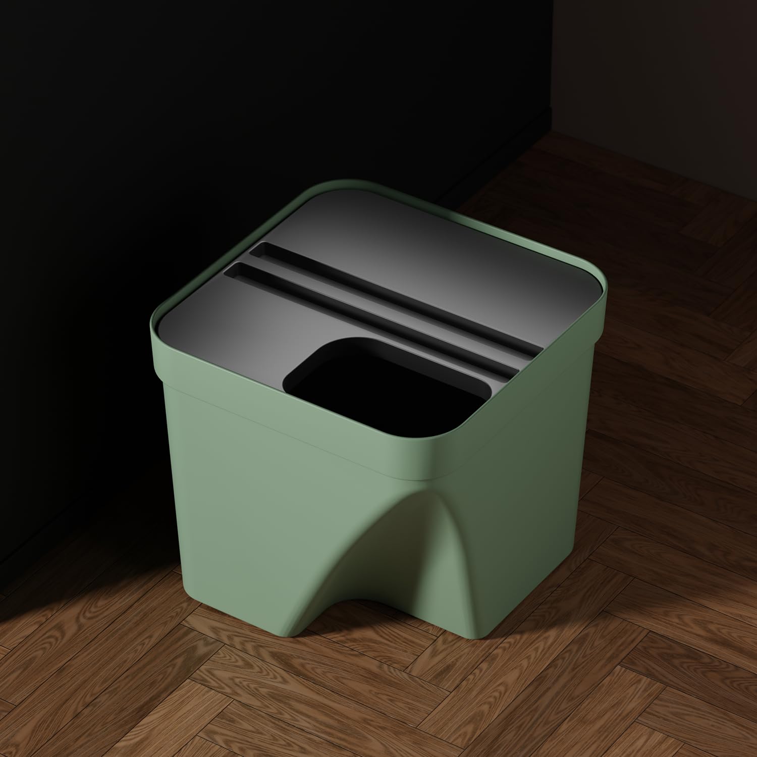 JD FRESH 1 Pcs 10L Dustbin with Lid for Kitchen, Bedroom, Bathroom | Plastic Garbage Bin for Wet & Dry Waste, Food, Biomedical Waste | Multipurpose Trash Can for Home, Office Commercial Use – Green-image-26