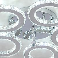 VETRULUS LED Kristály Mennyezeti Lámpa Modern Csillár Rozsdamentes Acél 5