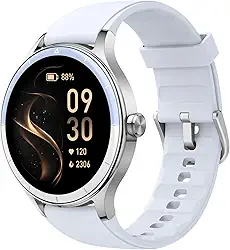 Bettdow SmartWatch, Relogio Smartwatch Feminino, 1.27" Ecrã tátil, à prova d'água IP68, 100+ Modos Esportivos, chamada Bluetooth, Compatível com Android iOS, voz por IA (Azul)