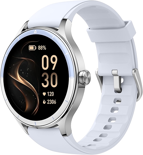 Bettdow SmartWatch, Relogio Smartwatch Feminino, 1.27" Ecrã tátil, à prova d'água IP68, 100+ Modos Esportivos, chamada Bluetooth, Compatível com Android iOS, voz por IA (Azul)