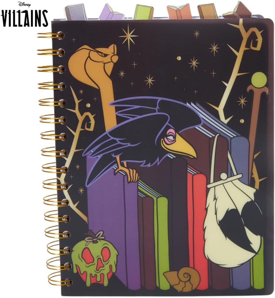 Disney Villains Journal Notebook, Spiral Bound, 144 Lined Pages, 8 x 7 inches, Light Green, Disney Princess Movie Characters - Image 9
