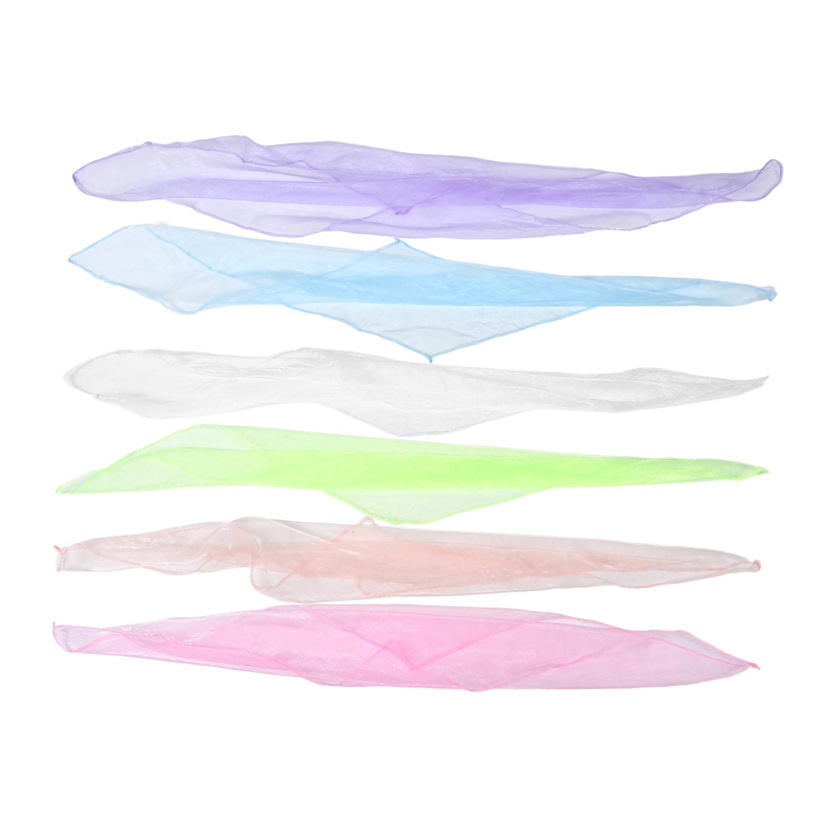 Ipetboom Boys and Girls Dance Scarf Set 6pc Chiffon Silk Scarves Bright Colors for School Performances