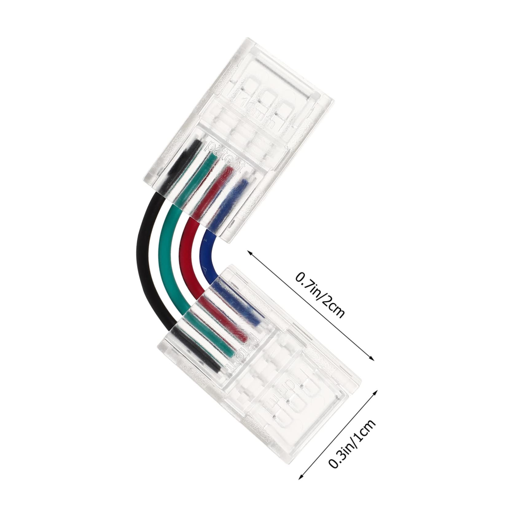 Alipis 4 Sets Vielseitige -streifen-lichter-anschlüsse 10 Mm Kein Löten Passend Für 5050 Smd Rgb-streifen 10 Stück * 4