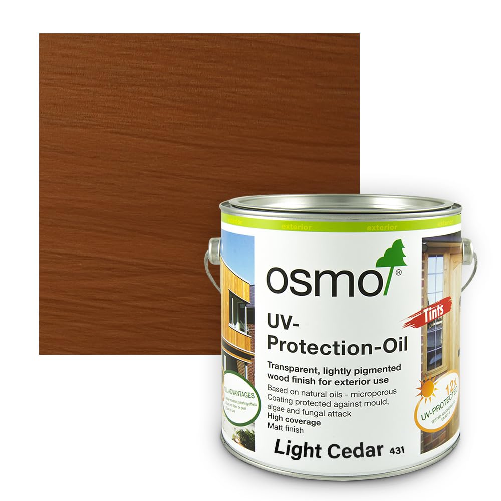 Osmo UV Protection Oil Extra, Matt Tints (Light Red Cedar, 431, 2.5l)