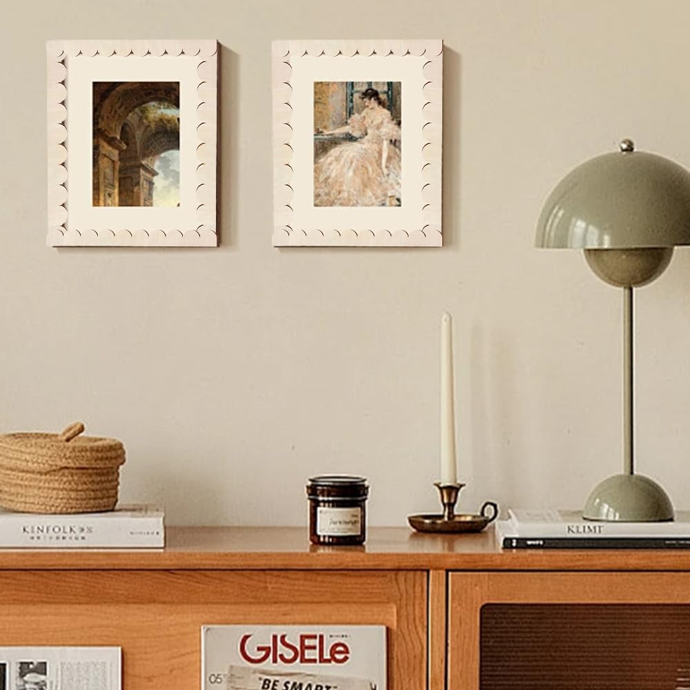 24 unidades de listones de madera decorativas sin barnizar con borde festoneado (40x4 cm) Listones de madera decorativos con puntos adhesivos para molduras decorativas DIY en casa, casa de