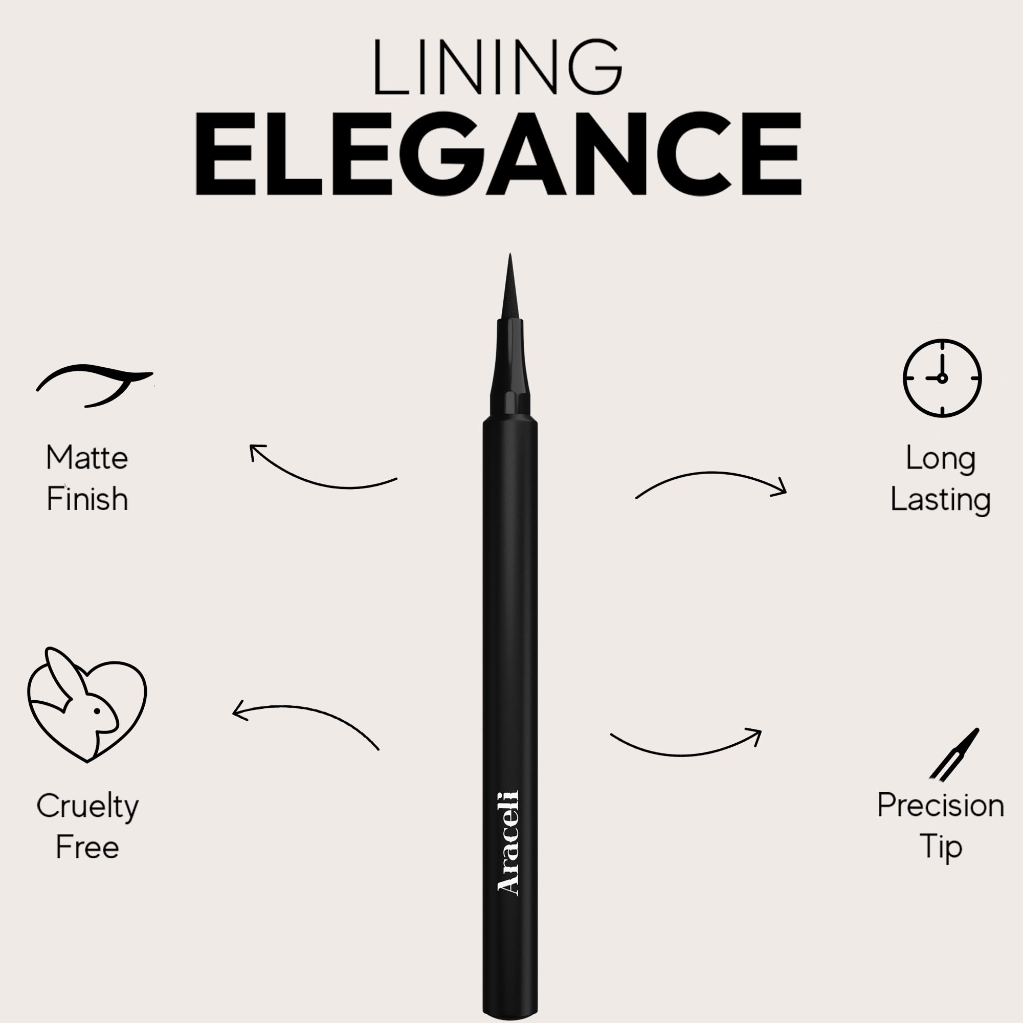 Araceli Ojos Perfectos Eyeliner Liquide Nuit/Noche