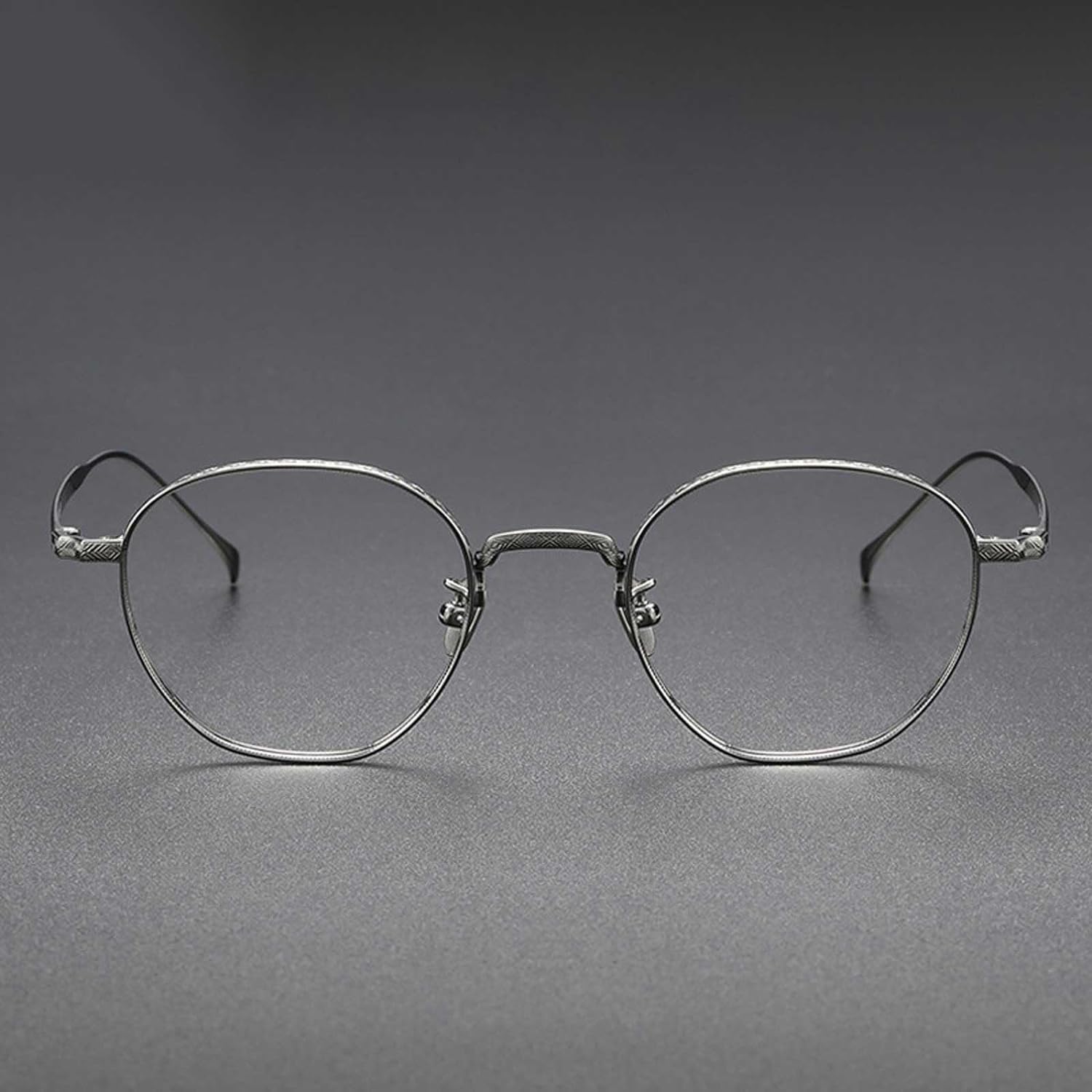 EYPKPL Runde Brillengestelle, Brillengestelle aus reinem Titan, ergonomisches Design, Brillengestelle für den täglichen Gebrauch, Brillen mit klaren Gläsern