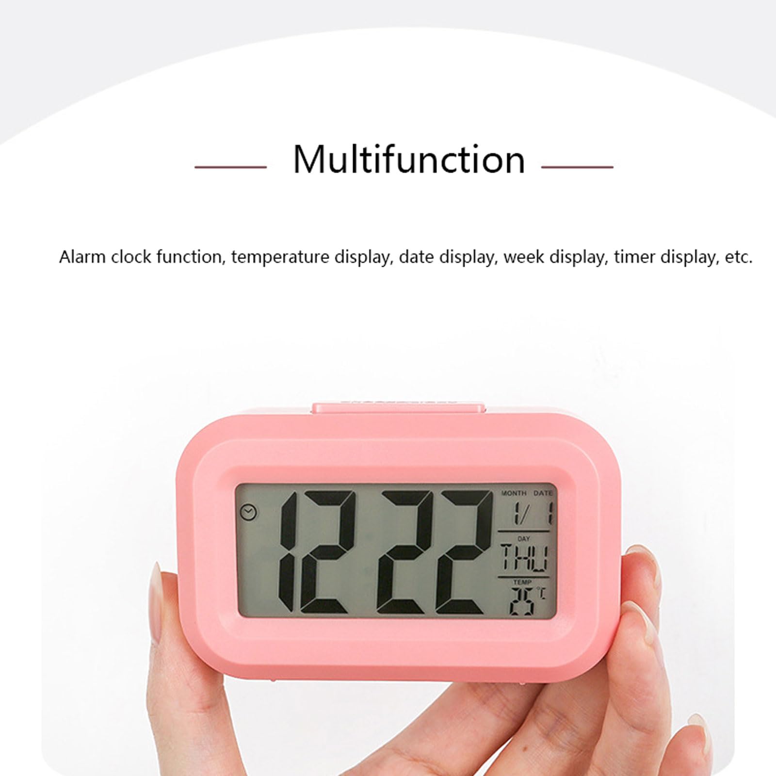 Despertador, Reloj Despertador Inteligente con Temperatura, Alarma