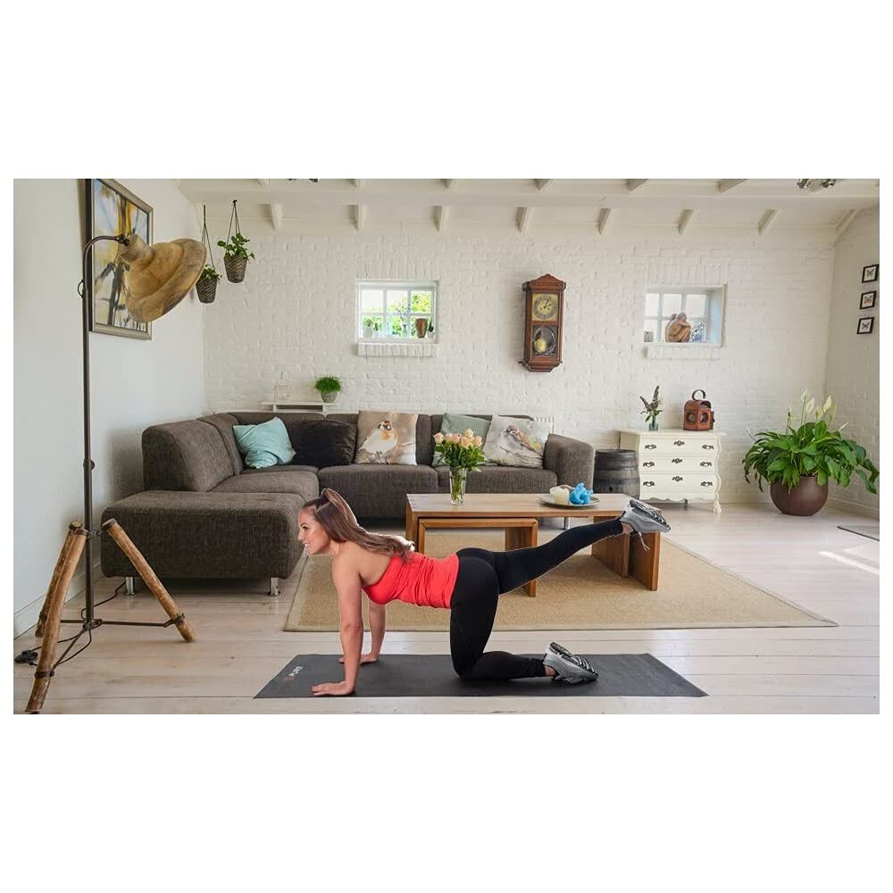 Pure2Improve - Mata do jogi – antypoślizgowa mata gimnastyczna z wysokiej jakości termoplastycznego elastomeru poliestrowego do jogi, pilatesu, fitnessu, gimnastyki i domowej siłowni, z kieszenią i