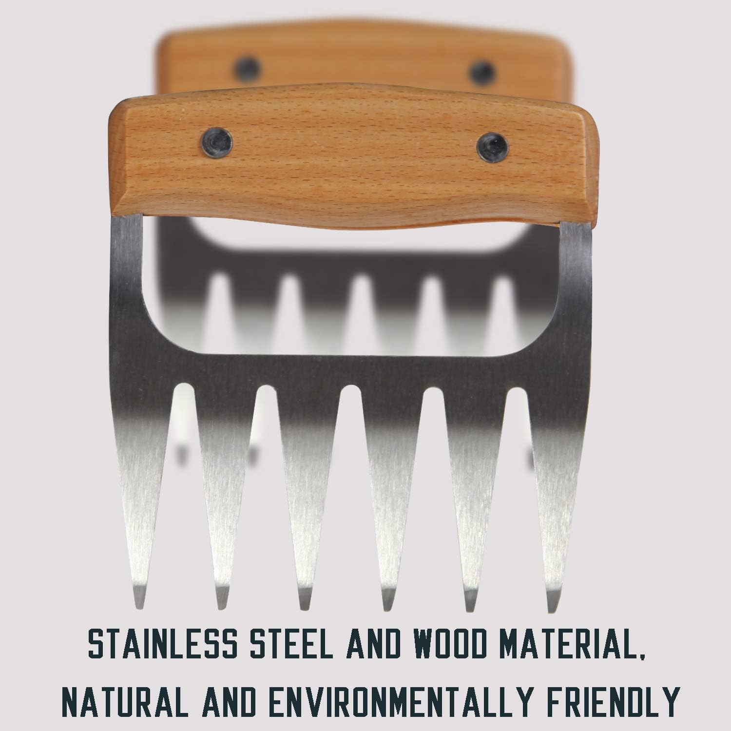 KSVZS 2 Pcs BBQ Meat Shredder Claws +1 Pcs Scissors.- Essential for BBQ Pros - Strong Metal Pork Claw for Handling,Lift, Shredding, and Cut Meat - Ultra-Sharp Blades,Meat Ripper : Patio, Lawn & Garden