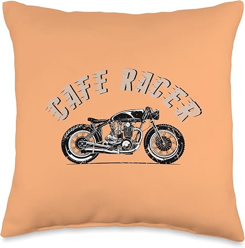 Miniatura 1 de American Cafe Racer Motorcycle Apparel and Merch Cafe Racer Biker Men Women Adult Teens Boys Girls Kids Youth Throw Pillow, 16x16, Multicolor