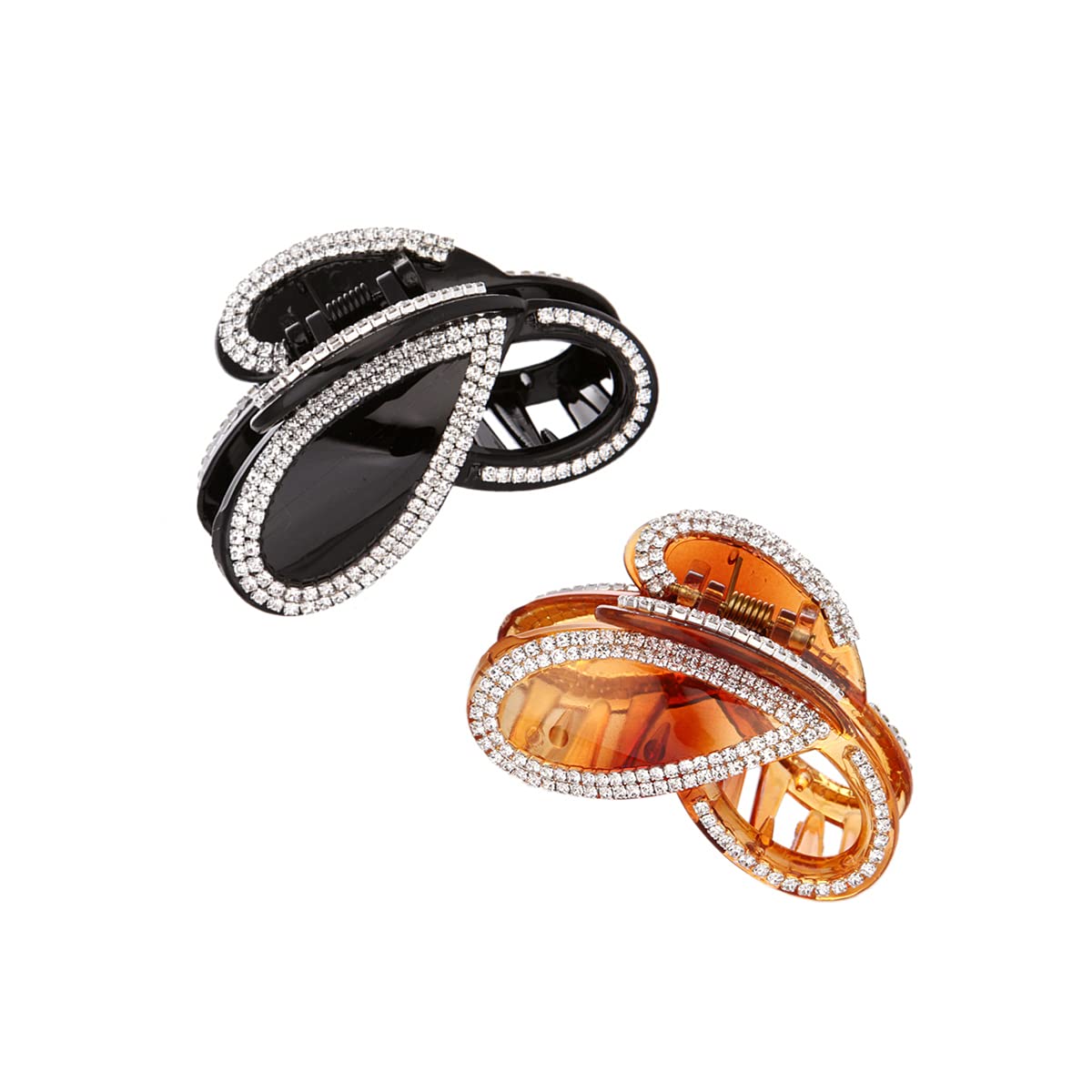 Pinza de mandíbula para el cabello con estilo coreano, pinza de cristal con diamantes de imitación para mujer, accesorios para el cabello