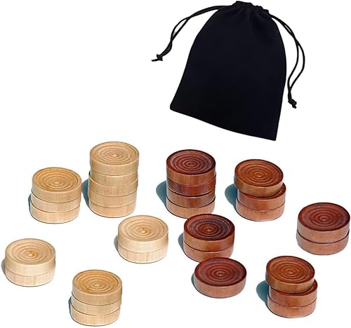 Miniatura 3 de Piezas de repuesto de damas y damas de ajedrez de madera prémium