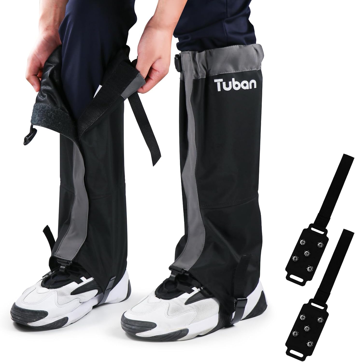 Hzdyopk Leg Gaiters for Hiking Waterproof and Adjustable