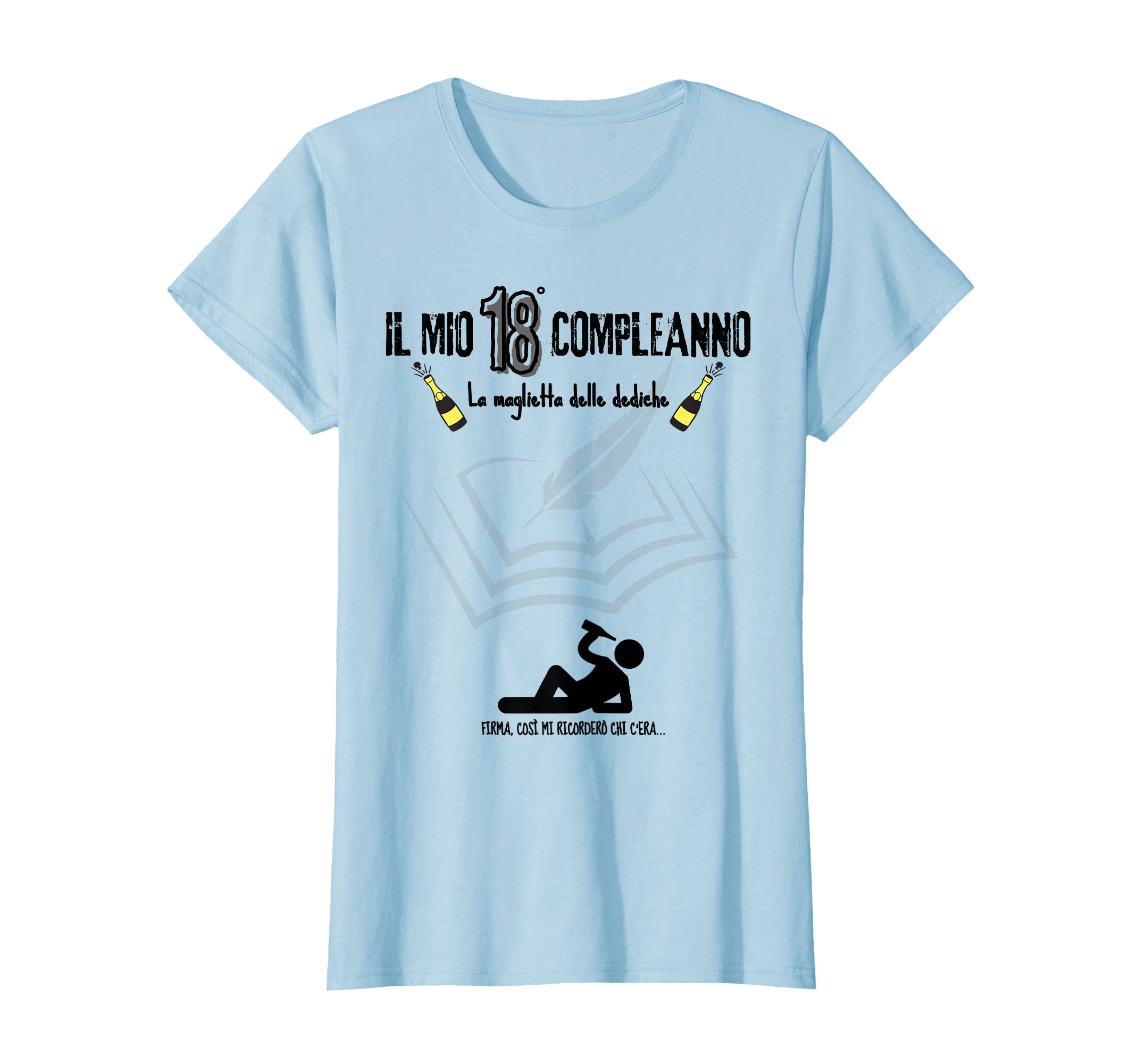 Maglia 18esimo Compleanno Libro Degli Ospiti 18 Anni Maglietta