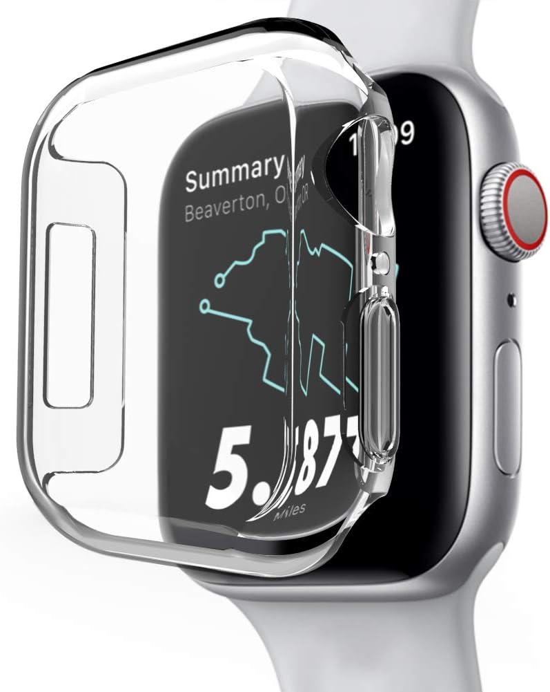 Screen Protector Compatible Apple Watch Series 4 40mm, GHIJKL Ultra Slim Soft Full Cover Case for Apple Watch 4, Crystal Clear