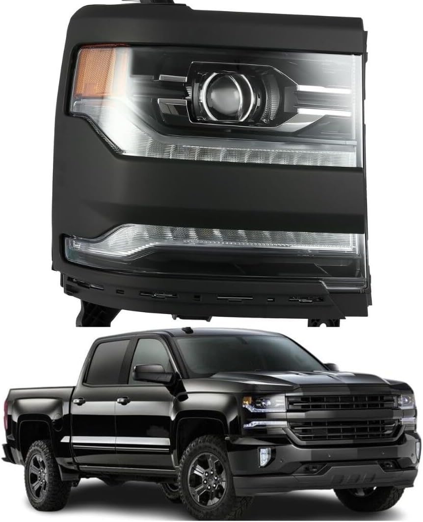 Full Led Headlight For 2016-2018 Chevy Silverado 1500, 2019 Chevy Silverado LD Right Passenger Side