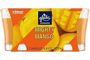 Glade Mighty Mango Candle Jar - 2 Count, 3.4 oz