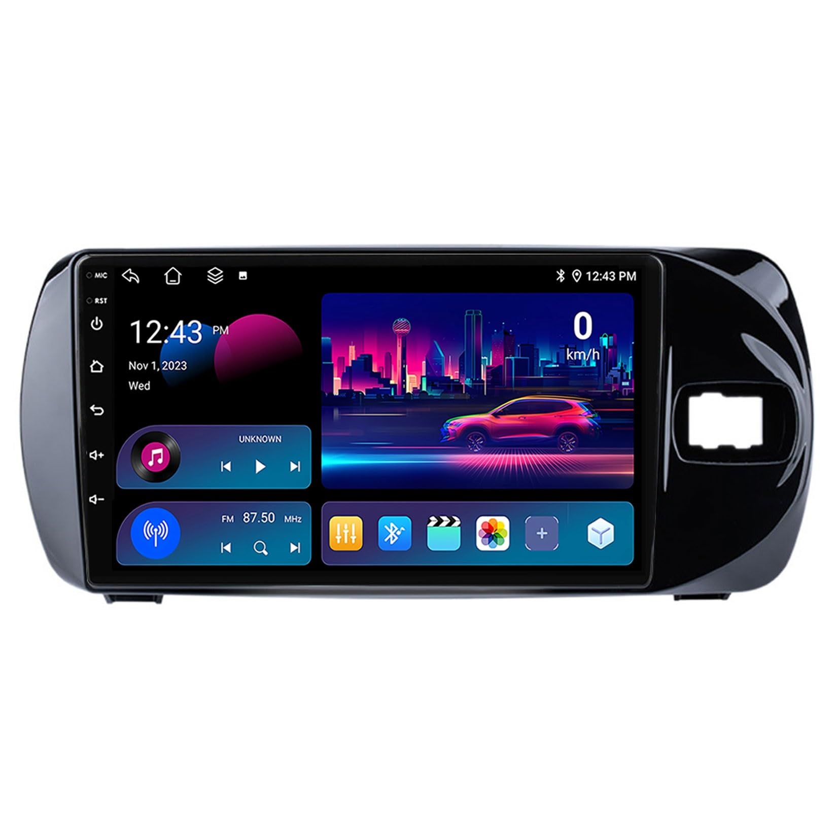 Radio samochodowe z systemem Android 2 Din do Toyota Vitz 3 XP130 2014-2019 ekran dotykowy 9 cali nawigacja GPS nawigacja multimedialny odtwarzacz wideo z Bluetooth 4G WiFi FM RDS DSP(Y1 8Core 4+3