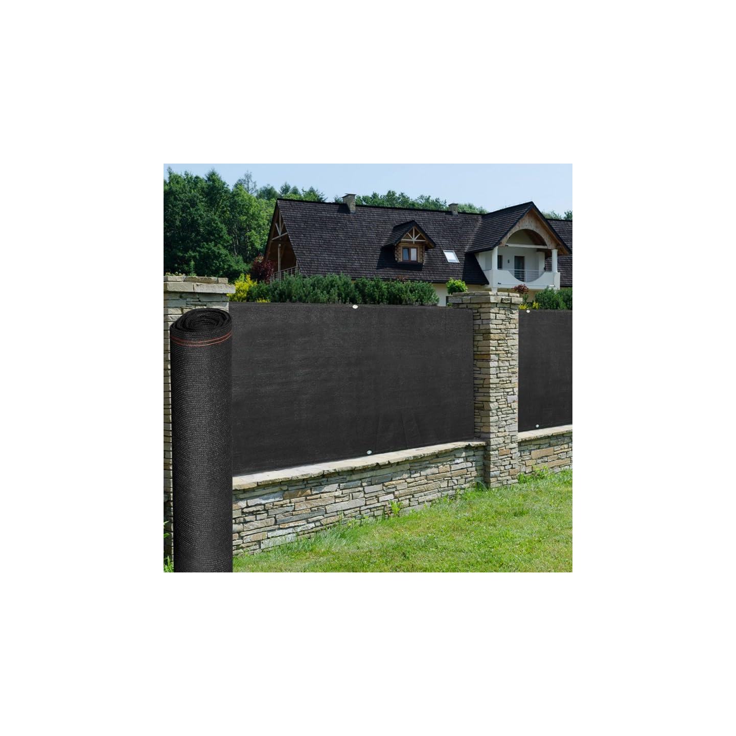 Brise Vue Haute densité 1,5 x 10 M Noir 300 GR/m² qualité Pro