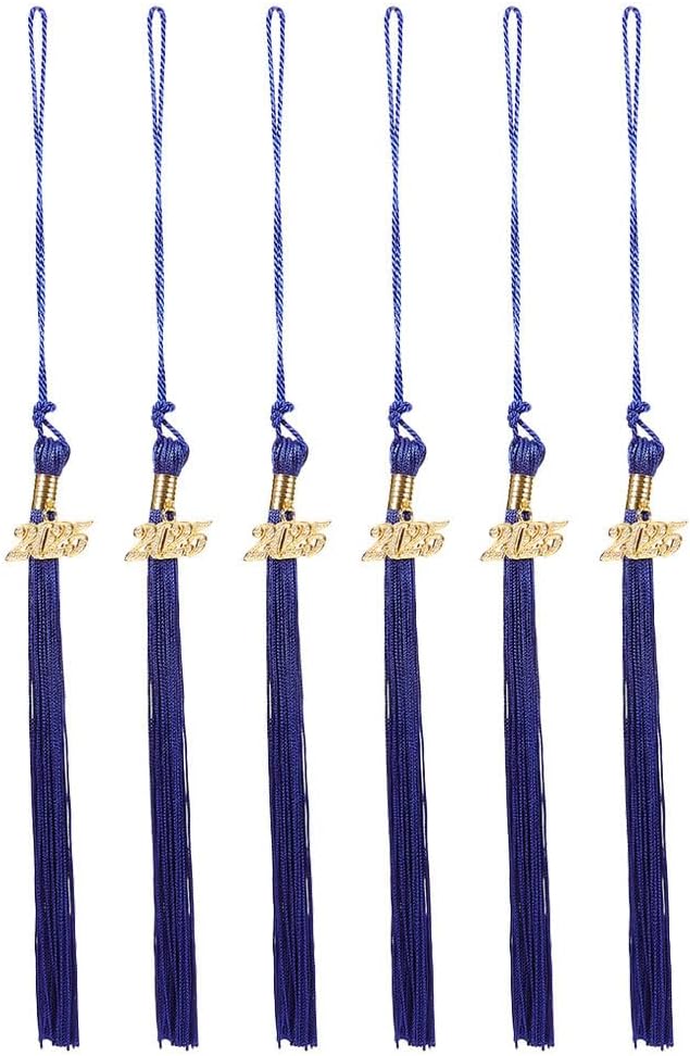 KESYOO 2025 Graduation Tassel 6pcs Academic Tassels Graduation Tassel with 2025 Charm Hanging Cap Decorations Blue