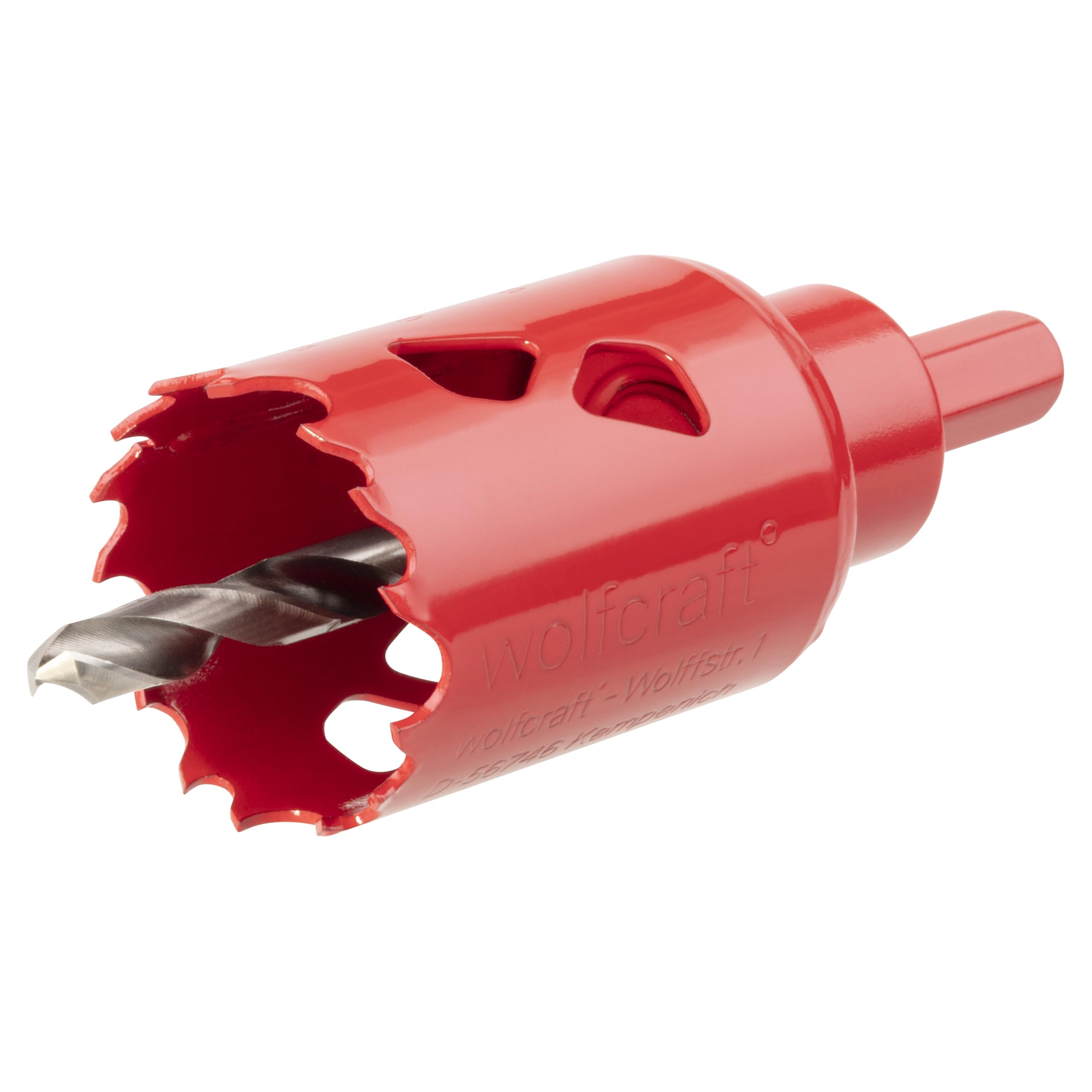 wolfcraft Sega a tazza BIM I 5467000 I Per materiali per costruzioni a secco, legno, plastica e metalli, profondità di taglio 40 mm