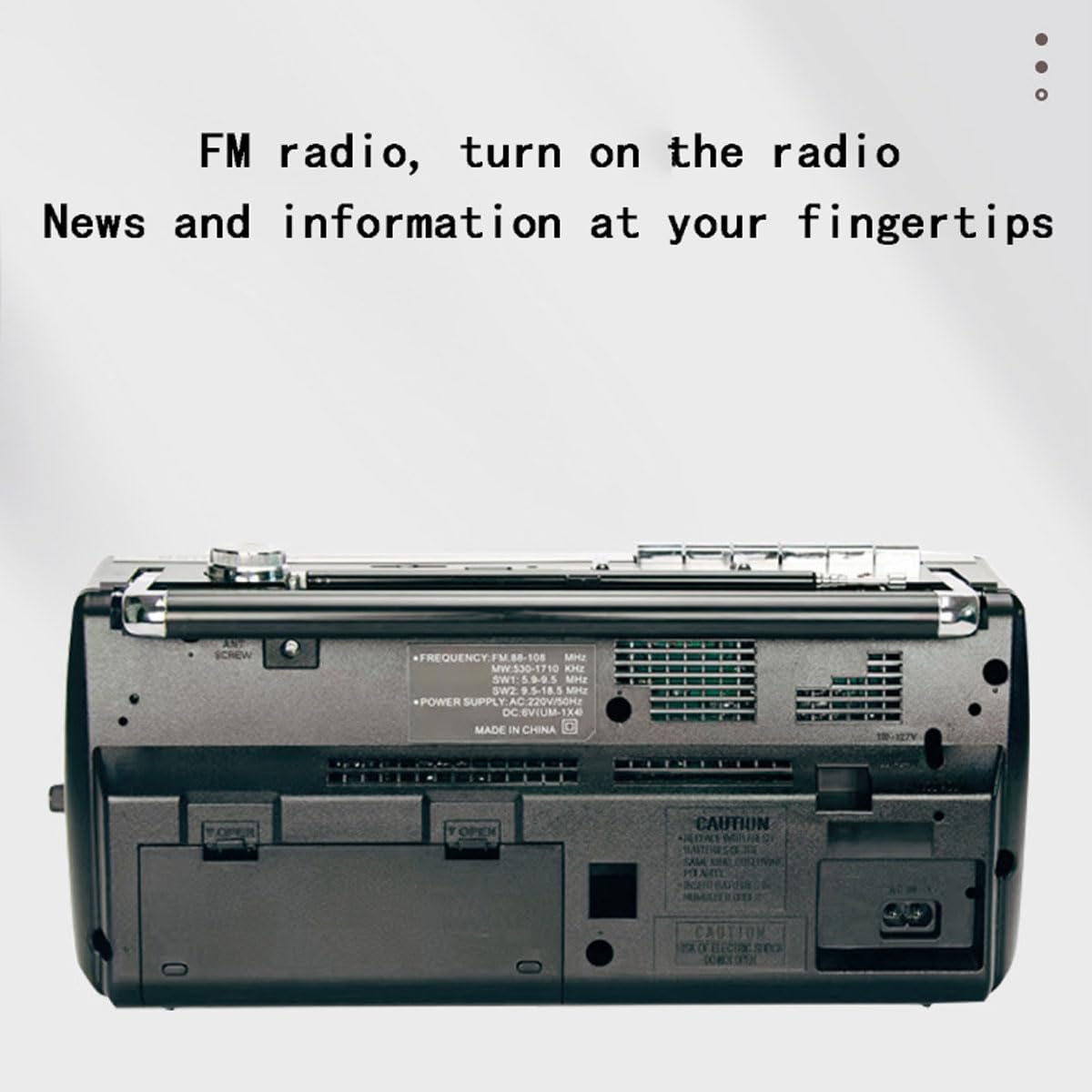 Amazon.co.jp: Bluetooth レトロラジカセ、カセットプレーヤー AM/FM 4