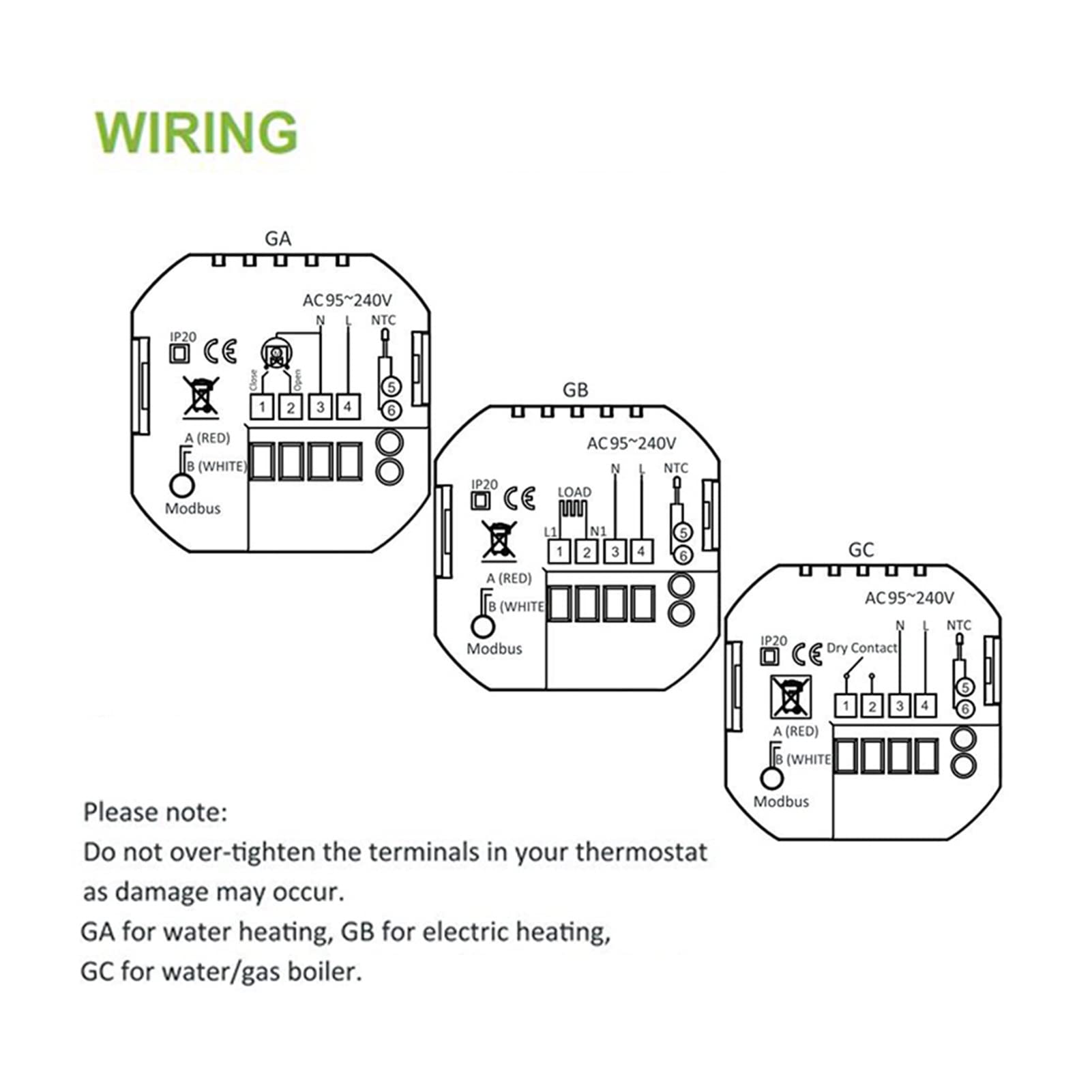 Termómetro interior higrómetro digital Controlador de temperatura del termostato del hogar inteligente WiFi for el soporte de calefacción de agua Google Home Alexa Control de voz Aplicación LCD Termos