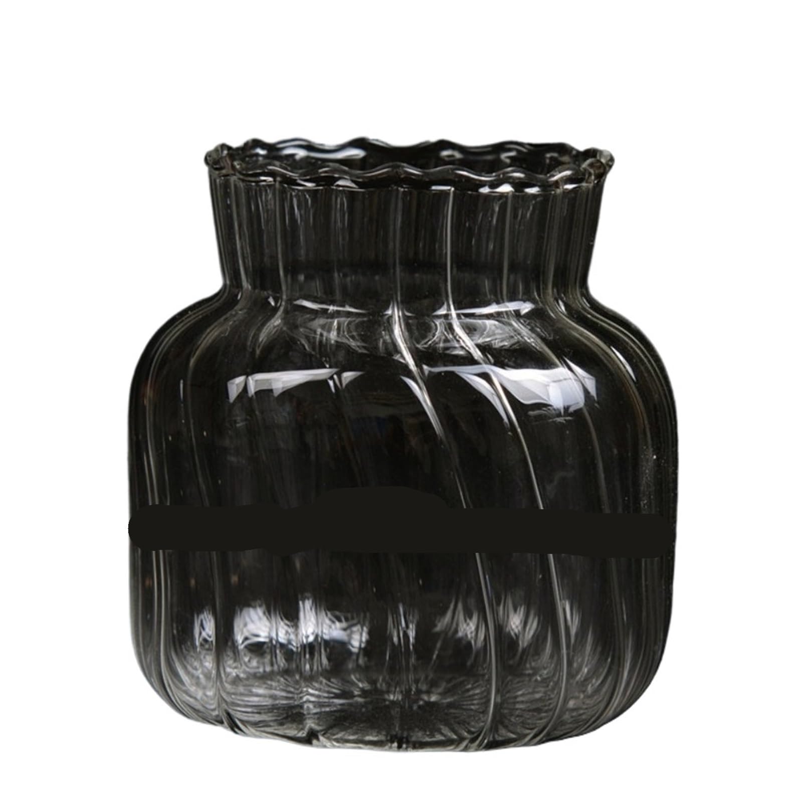 Creative Transparent Vases Striped Glass Vases Hydroponic Planter for Home Decor Plant Lover Gift Flower Table Vase(Style D)