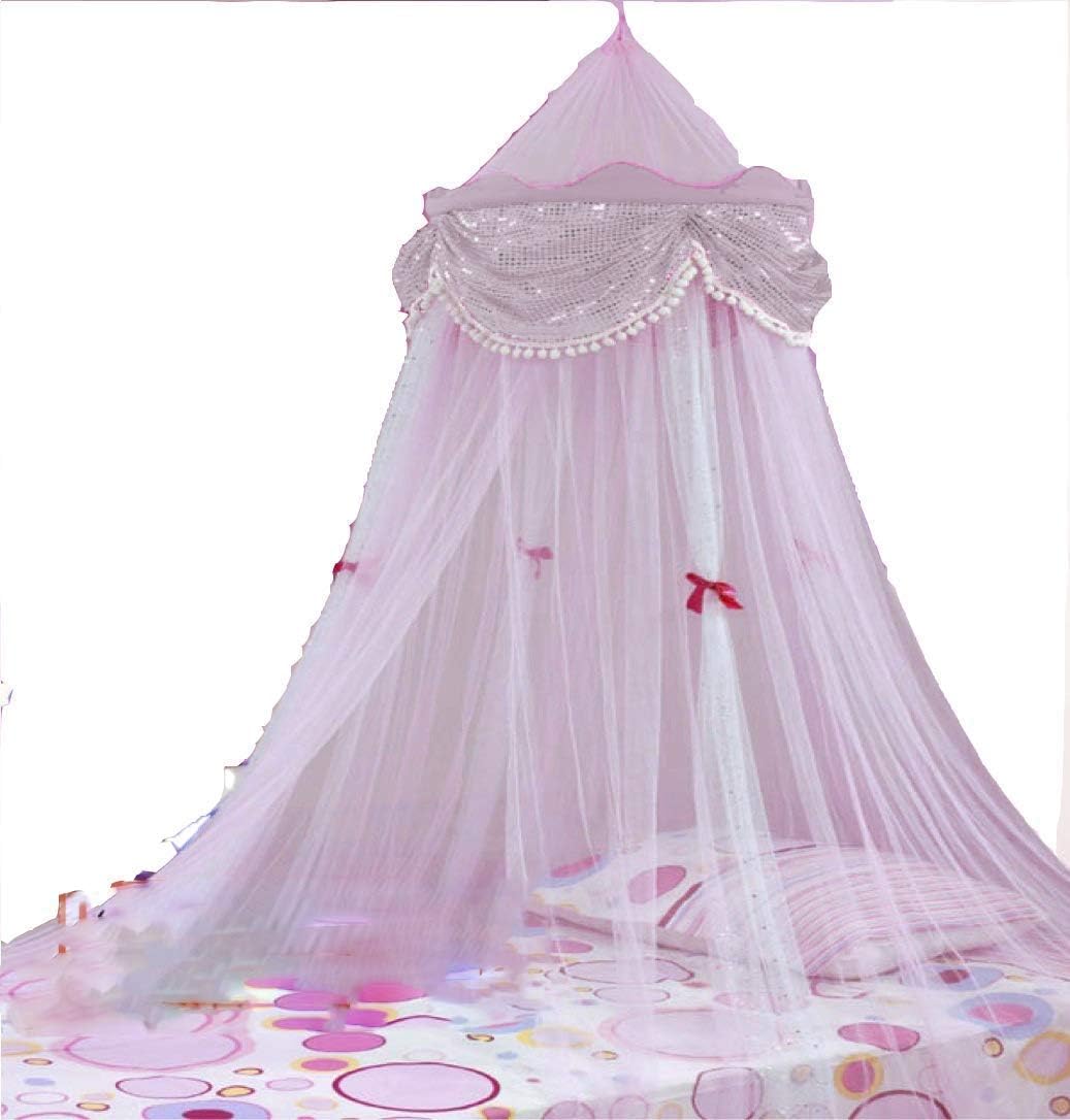 Princess Canopy with Sequins (White)