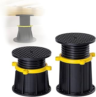 Adjustable Bed Support Legs Heavy-Duty, Bed Frame Center Support & Furniture Legs for Bed Frame/Sofa/Dresser, Height Adjustable 4.1-7.3 Inch (2 Pack)