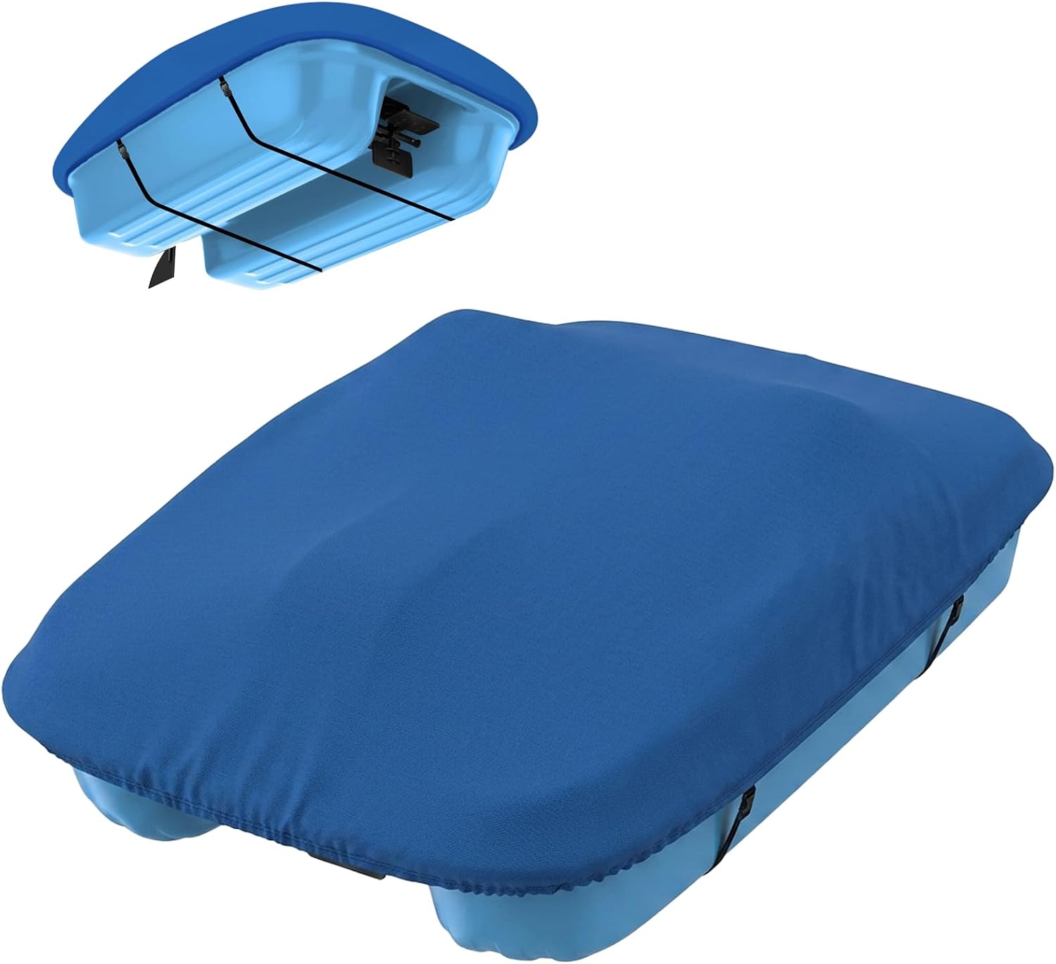 1200D Pedal Boat Cover Fits 3 or 5 Person Pedal Boats,Waterproof Paddle Boat Cover, Heavy Duty Marine Grade Trailerable Mooring Storage Cover,Blue