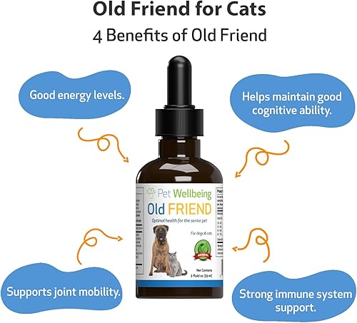Miniatura 4 de Pet Wellbeing Old Friend for Senior Cats  Apoya la salud del sistema inmunológico, la movilidad de las articulaciones, los niveles de energía