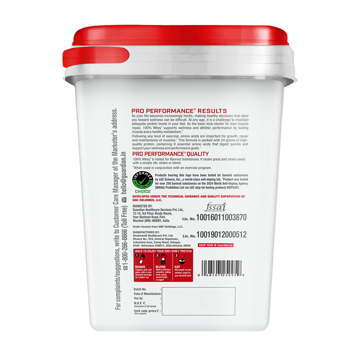 GNC Pro Performance 100% Whey Protein Powder | 8.8 Lbs : 4 KG (1 KG X 4 Flavour Pouches) + Bucket | 24g Protein | Chocolate Supreme | Kesar Pista | Mango Smoothie | Cafe Mocha | 5.5g BCAA | Boosts Strength & Endurance | Builds Lean Muscles | Fastens Muscle Recovery | Formulated In USA — Amazon image 8