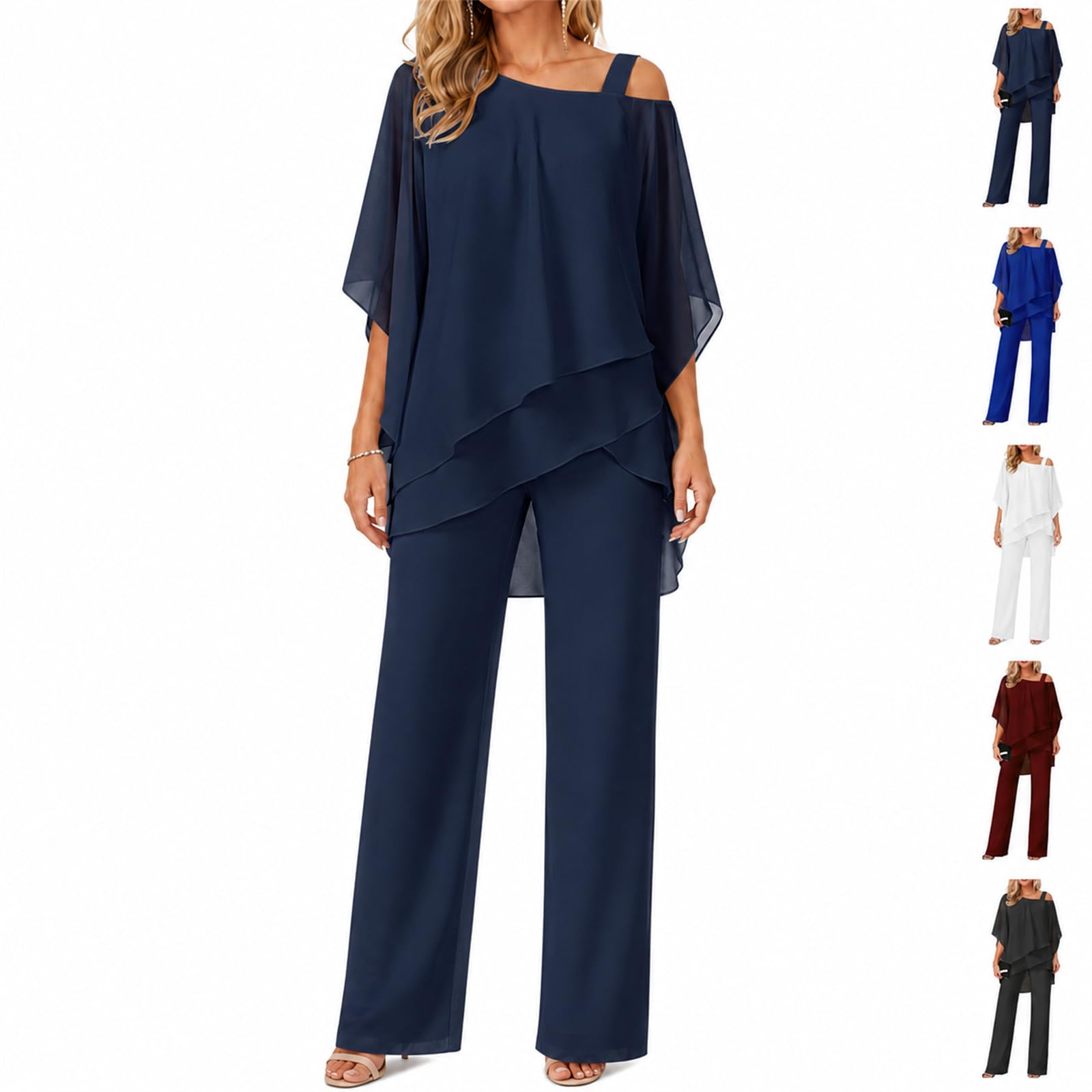 Generisch Conjunto bohemio de algodón y lino: dos piezas con escote halter y pantalón acampanado, sin mangas, espalda descubierta, estilo informal de vacaciones