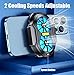 14 in 1 Mobile Phone Dual Cooler with LED Light, Cell Phone Cooling Fan Radiator, 2pcs L2R2 Mobile Game Controller Triggers for PUBG/Fortnite/Call of Duty w/ 9pcs Finger Gloves Sleeves