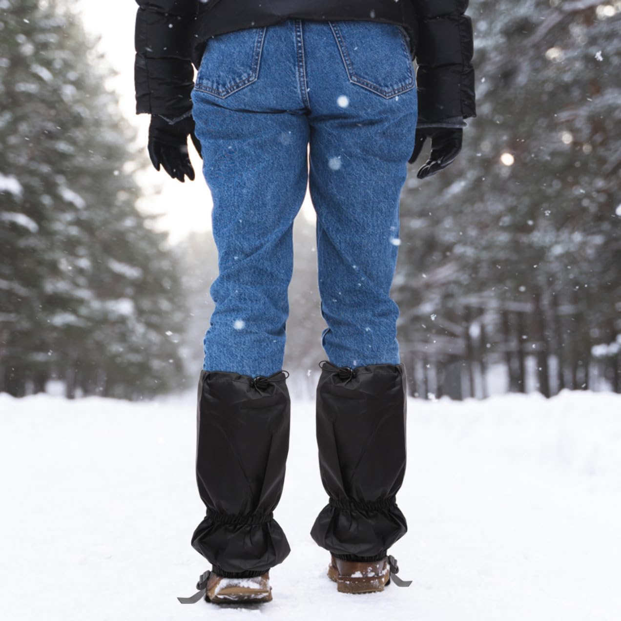 TOYANDONA Ghette Regolabili per Outdoor Protezione per Neve per Escursionismo Arrampicata Ghette Antivento Resistenti Allusura Adatte Tipi Scarpe
