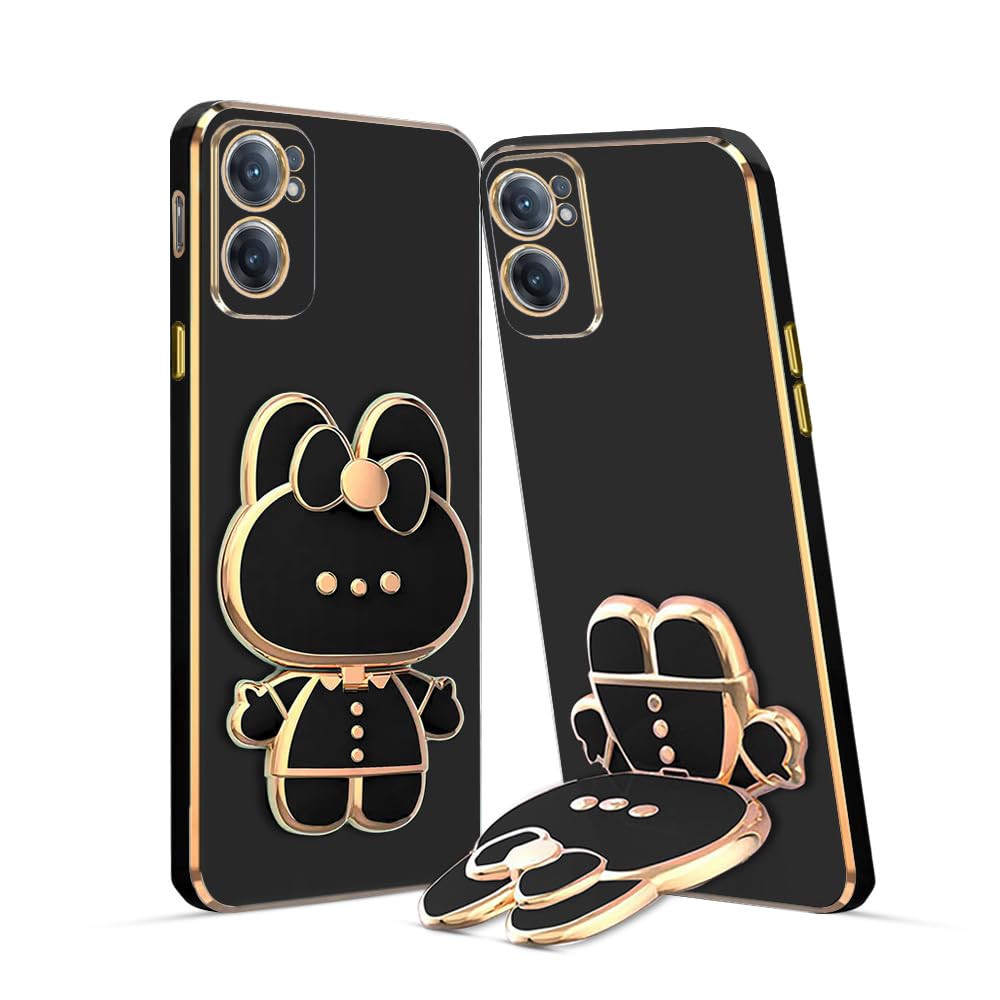 KARWAN®️ 3D Cat Back Case and Cover with Stand Compatible for Oneplus Nord Ce 2 5G| Stand and Mirror | Camera Protection | Electroplated | Folding Stand - Black (B0CCLD2H25) Amazon Price History, Amazon Price Tracker