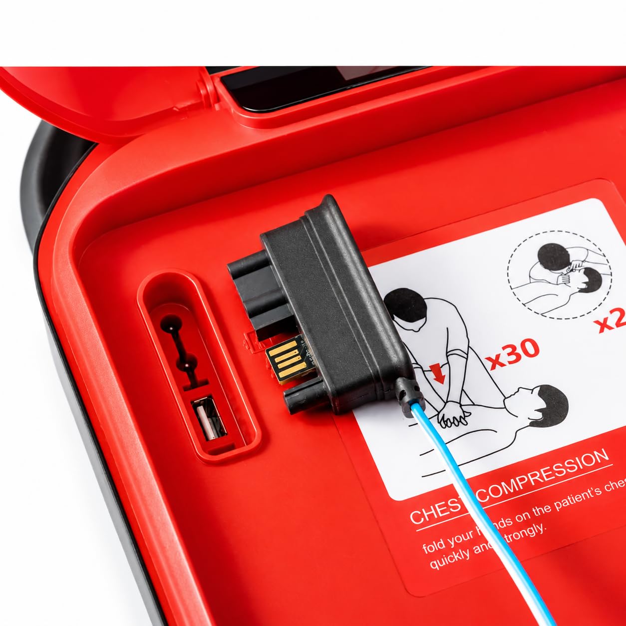 Primedic HeartSave YA Defibrillatore, adatto a dilettanti con erogazione automatico della scarica, 8 anni di Garanzia, Made in Germany, Certificazione MDR 2027, Lingua: ITA/GER