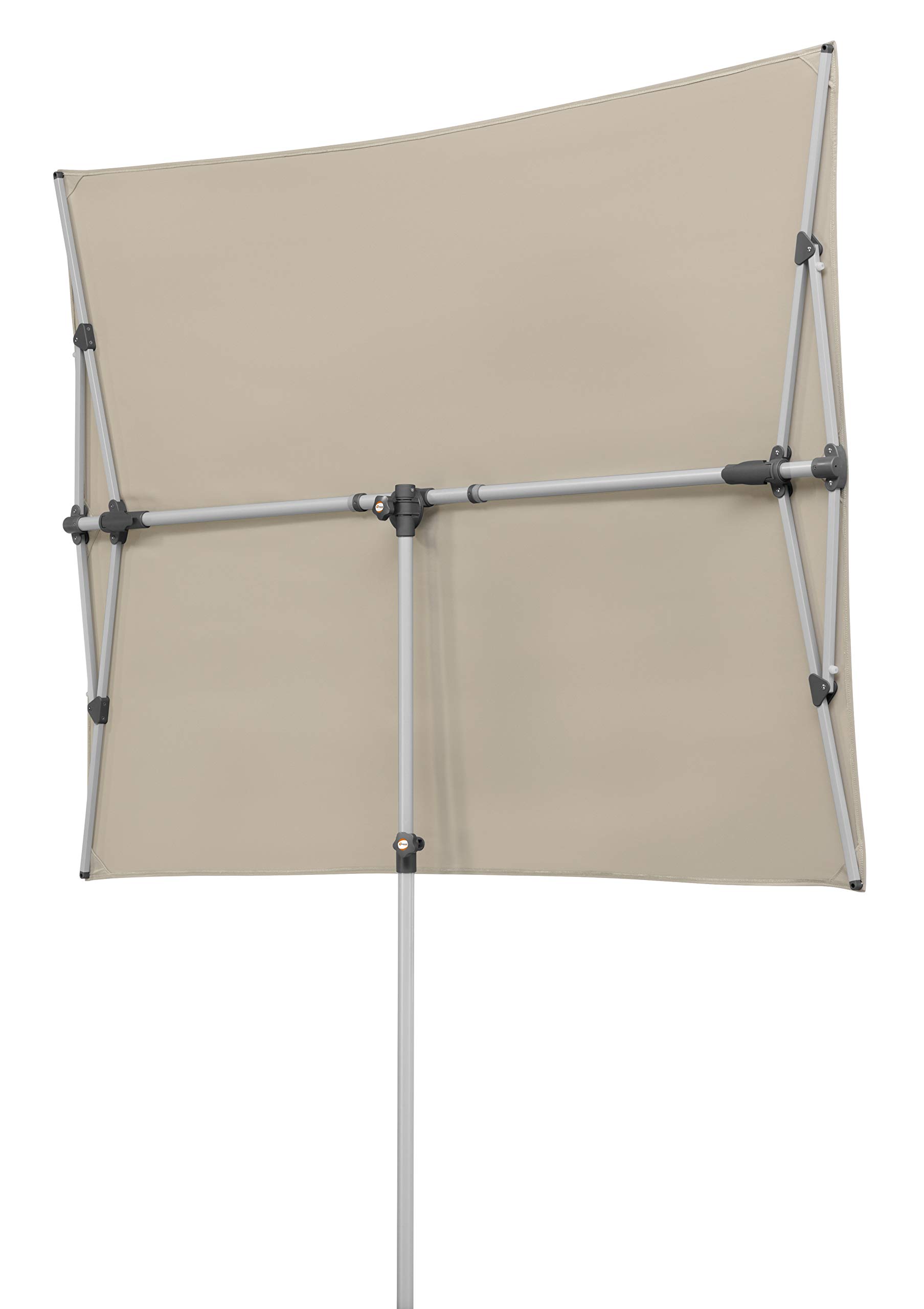 Schneider Sonnenschirm Novara, natur, 190 x 140 cm rechteckig, 758-02, Gestell Alu/Stahl, Bespannung Polyester, 5 kg