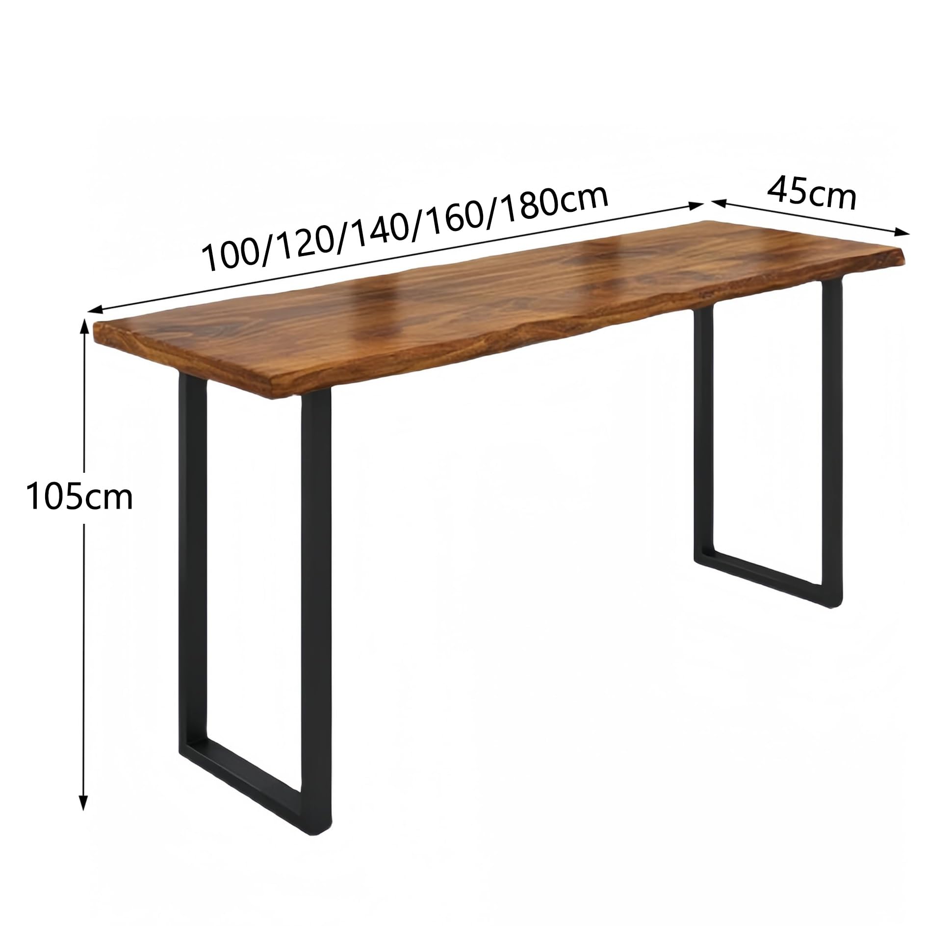 Tavolo Alto Bar,Tavolo da Cucina Stretto,Bancone Bar,Tavolo da Pranzo,Penisola Cucina,Salvaspazio,Telaio in Metallo,Piano in Legno,Tavolo Snack,Facile da Montare,per Cocktail,Home Bar,Soggiorno(L140xW