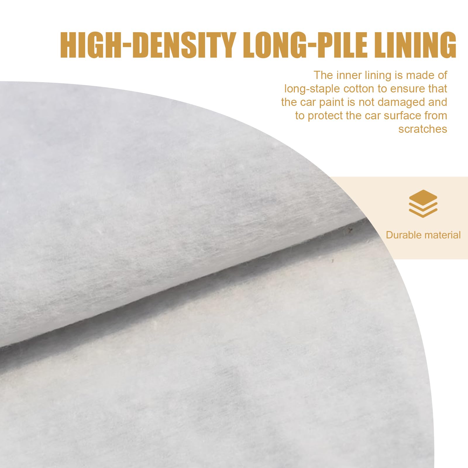 Shakas Half Car Cover Sun Protection Heat Insulation and Anti-hail Protector for All Seasons Oxford Velvet Thickened Waterproof — view 3