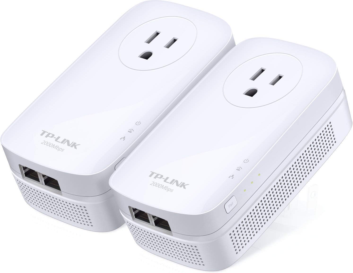 tp-link AV2000 Mbps Powerline Ethernet Adapter - Gigabit Port, Ethernet Over Power, Plug&Play, Power Saving, MU-MIMO, Noise Filtering(TL-PA9020P KIT) (Renewed)